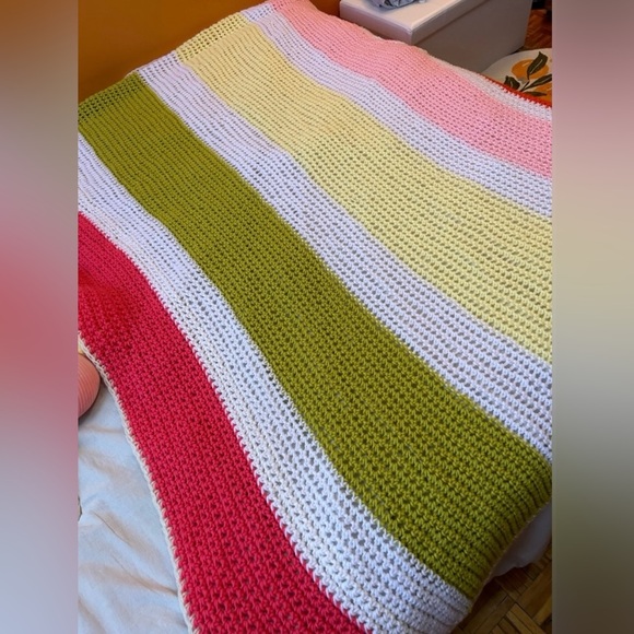 Large Handmade Crochet Blanket 56X70 - Picture 3 of 6
